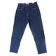 thumbnail image 1 of Pantalones de mujer hasta el tobillo de algodón elástico, pierna recta, cómodos, tiro alto, con bolsillos laterales, azul oscuro 29, 1 of 15