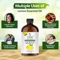 thumbnail image 4 of TRATAK ORGANICS Lemon Essential Oil 4 oz, Pure & Undiluted for Aromatherapy, Diffusers (Pack of 2), 4 of 8