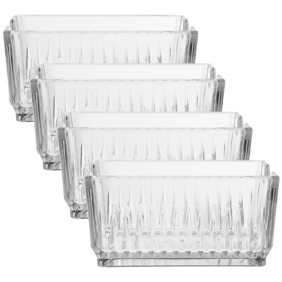 NICEXMAS 4Pcs Acrylic Desktop Tea Bag Case and Sugar Holder Organizer for Kitchen and Office