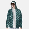 thumbnail image 2 of Fotbe Green Vintage Peacock Chaqueta con Protección Solar UPF 50+ para Hombre y Mujer, Camisa con Capucha y Bolsillos-XX-Large, 2 of 7