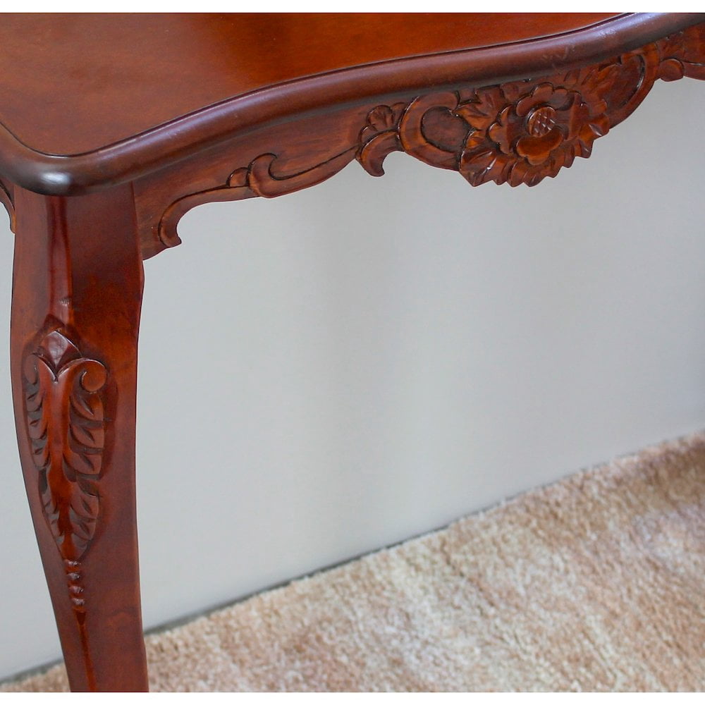 International Caravan Windsor Console Table in Walnut Stain