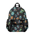 thumbnail image 3 of Robot and Dogs Black Pattern Cute School Backpack Bag for School with Padded Back and Adjustable Shoulder Straps 15.25"x11.5"x5.25", 3 of 5