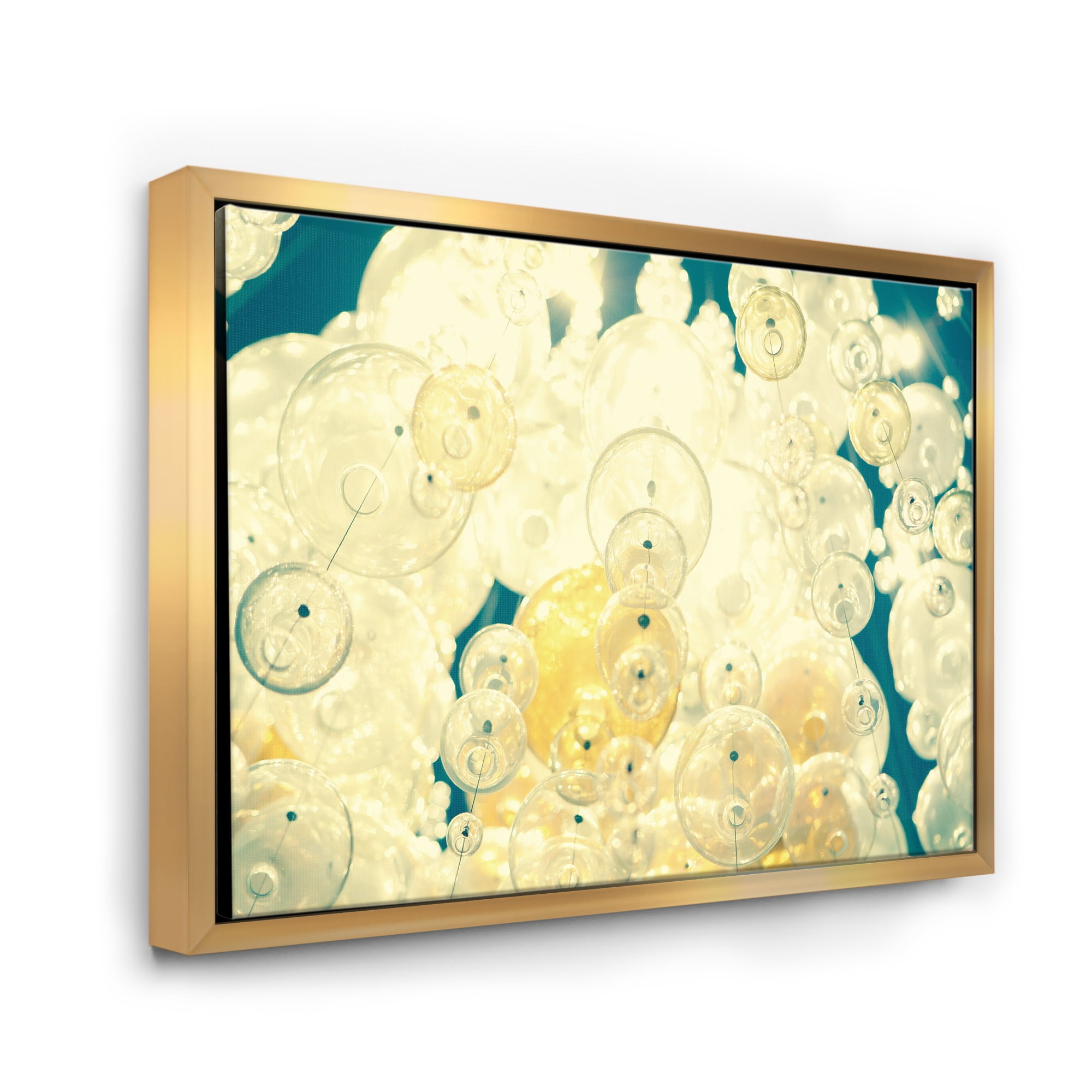 Designart 'Chandelier In The Form of Balls Abstract Art II' Modern Framed Canvas Wall Art Print