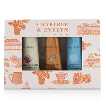 Crabtree And Evelyn Gardeners Hand Therapy - Bestsellers Hand Therapy Set (1x Caribbean Island Wild Flowers, 1x Gardeners, 1x La Source) 0.9oz