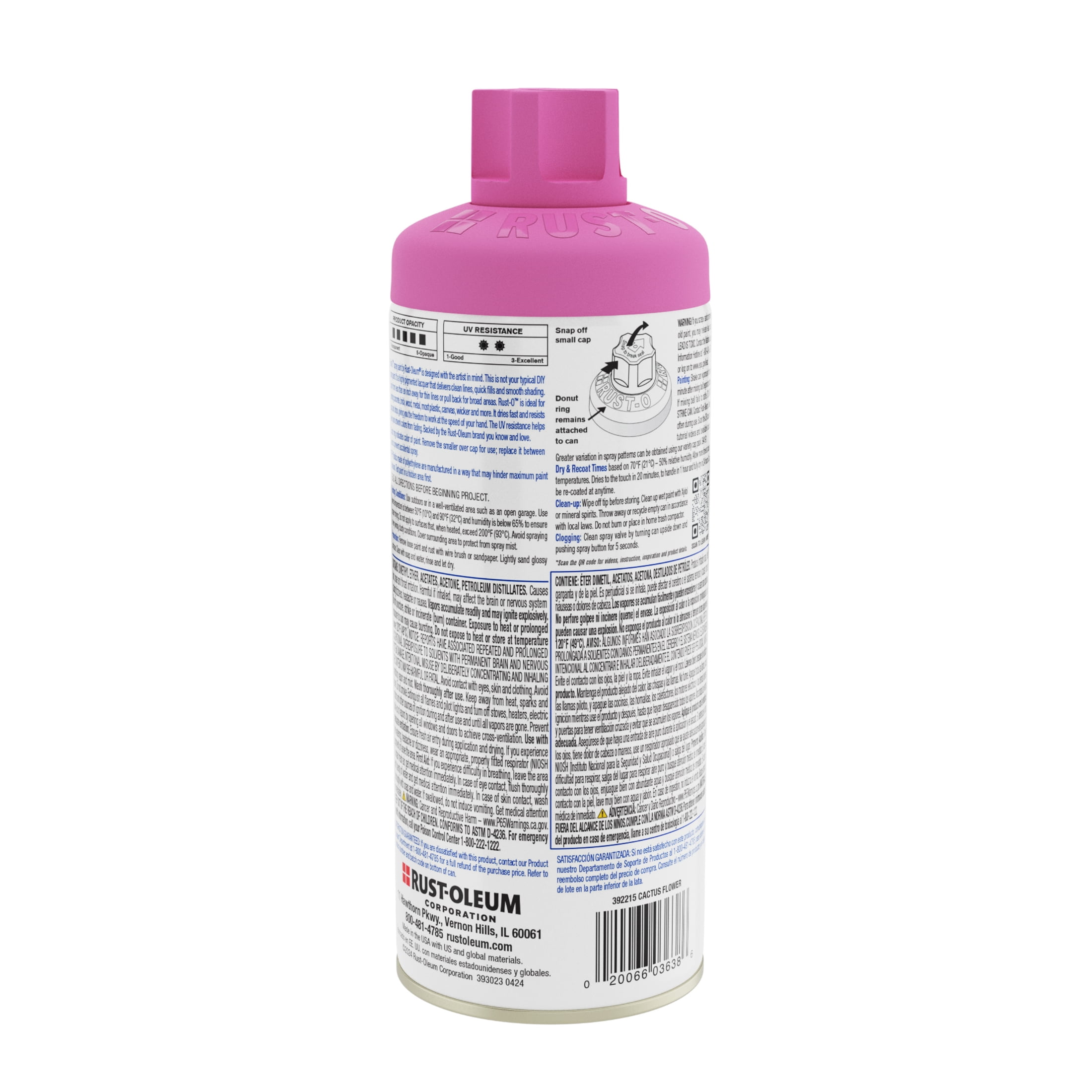 (2 pack) Cactus Flower, Rust-Oleum Rust-O Acrylic Matte Spray Paint-392215, 11 oz