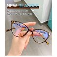 thumbnail image 2 of Anti Blue Light Glasses Women Vintage Transparent Cat Eye Computer Eyeglasses Frame Blocking Glasses Optical Spectacle Eyewear heqiyong LED, 2 of 2
