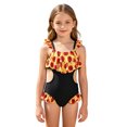 thumbnail image 5 of JAJAHO Girls One Piece Swimsuit Hallow Out Scale Print Ruffle Bathing Suit With Adjustable Straps For Kids Toddler 1-8Y Trendy Beachwear, 5 of 9