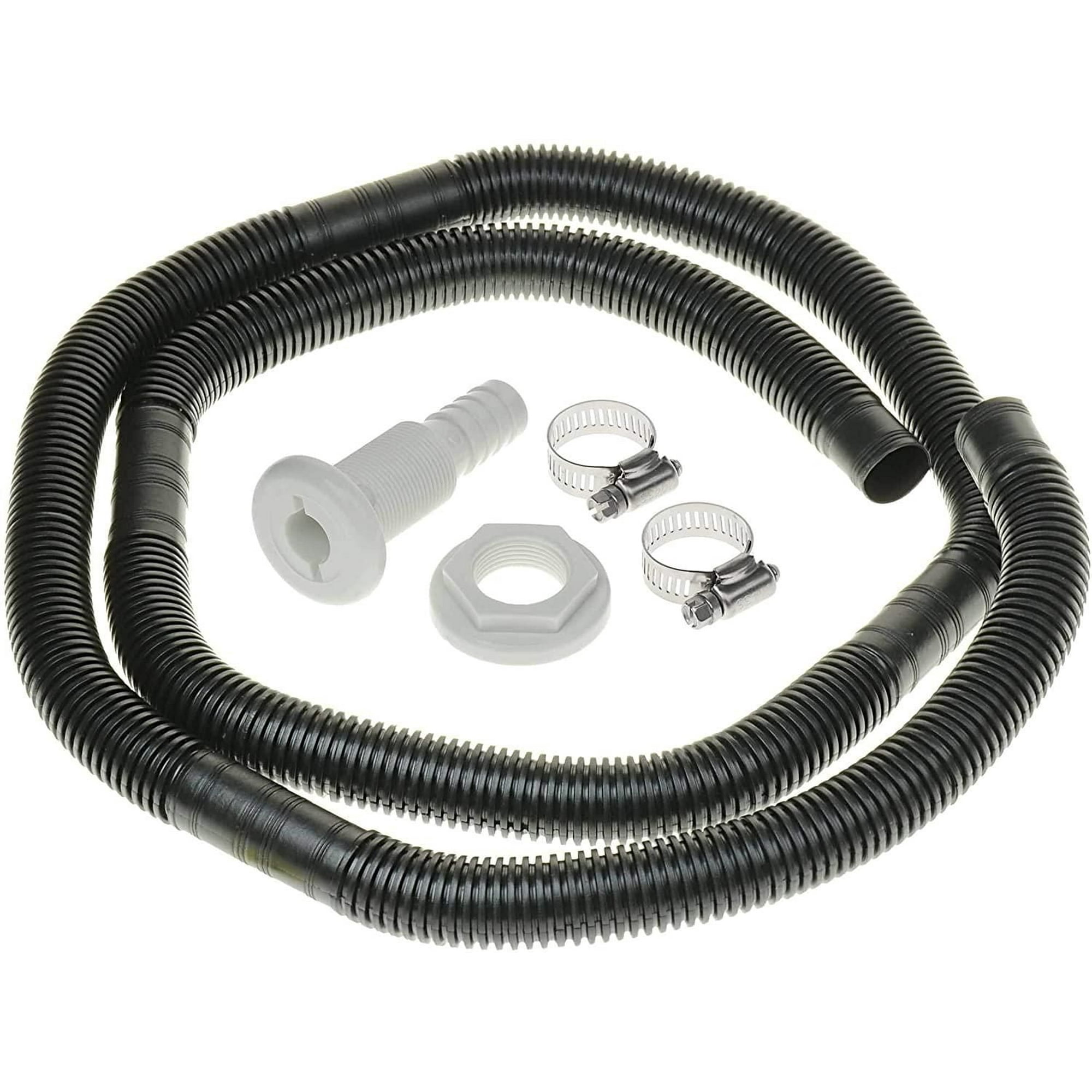 Kit Tuyau Pompe De Cale Marine - Tuyau PVC 1.8m, Sortie 19mm Ou 29mm, Avec 2 Colliers Et 1 Raccord Passe-coque Kit Tuyau Pompe De Cale Marine - Tuyau PVC 1.8m, Sortie 19mm Ou 29mm, Avec 2 Colliers Et 1 Raccord Passe-coque