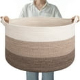 thumbnail image 3 of LITERRA 25 Gallon Laundry Basket, Woven Toy Storage Baskets Blanket Basket for Living Room, Bedroom, 3 of 7