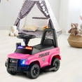 thumbnail image 3 of Costway 2-in-1 6V Kids Ride On  Car Toddler Push Car with Megaphone & Siren Pink, 3 of 10