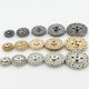 thumbnail image 3 of 10pcs 18mm Hollow Metal Snaps Snowflake Shaped Buttons Fasteners Press Stud DIY Sewing Accessories (Golden), 3 of 4