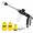 B, variant on High Pressure Garden Hose Nozzle with 360° Rotating Nozzle, Multiple Spray Modes and Soap Dispenser, for Car Wash and Patio Cleaning