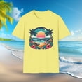 thumbnail image 2 of Sunset Serenity Summer Vibes Spread The Sunshine Unisex Softstyle T-Shirt, 2 of 8