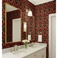 thumbnail image 3 of S4Sassy Paisley Wallpaper - Red Walls Covering, 25" x 360" Self-Adhesive Vinyl Wall Paper, Wallwrap, Easy DIY Walls Covering For Boho aesthetic wall decor, Living Room, Living Spaces, 3 of 9