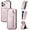 Pink, variant on Zipper Card Holder Leather Phone Case, Unique Screen Protective Bracket Shell for iPhone 14 13 12 11 Pro Max/Pro/Plus/Mini, Hot Business Wallet Back Cover(Brown,14 Pro)