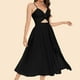 thumbnail image 3 of Vestido Vestido midi ajustado con abertura lateral y espalda descubierta, traje ajustado (negro L) Ygjytge Negro T L para Mujer, 3 of 6