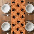 thumbnail image 6 of Halloween Table Runner - 36 Inch Long, Kitchen Dining Table Runner Dresser Scarves, Fall Black Spiderwebs Halloween Orange Webs Farmhouse Decor for Coffee Tables Wedding Party Banquet, 6 of 8