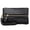 Black, variant on 3 Zipper Wallet Genuine Leather Coin Purse Clutch Cellphone Pouch Key Hook Keychain with Wrist Strap for Women.
