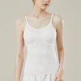 thumbnail image 3 of Fanxing Shelf Bra Tank Tops for Women Adjustable Spaghetti Strap Yoga Shirts Basic Padded Tank Tops Undershirts Built in Bra White,XL, 3 of 8