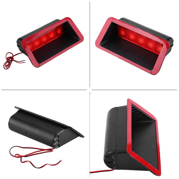 Tebru 5 LED 12V Universal Car High Mount Rear Third 3rd Brake Stop Tail Light Lamp Red,  Third Brake Light, Third Stop Light
