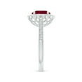 thumbnail image 3 of ANGARA Natural Vintage Style 1.25 ct Ruby & Diamond Scalloped Halo Ring in 14K White Gold for Women (Size-8x6mm) | July Birthstone, Birthday, Anniversary, Jewelry Gift for Women | Natural Ruby Ring, 3 of 9