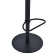 thumbnail image 3 of Zuma Adjustable Swivel Metal Barstool in Vintage Coffee Faux Leather and Black Metal Finish, 3 of 9