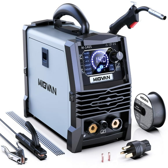 Soldadora MIGVAN 140A sin gas MIG/Flux Cored/Lift TIG/Stick ARC