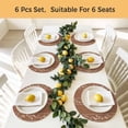 thumbnail image 5 of Brown Flowers Branch Round 15 Inch Placemats Set of 8, Spring Summer Farmhouse Botanical HeatResistant Non Slip Place Mats for Dining Table, Wipeable Braided Kitchen Table Mats for Housewarming, 5 of 9