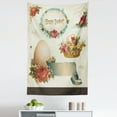 thumbnail image 1 of Easter Tapestry, Romantic Flower Filled Basket with Eggs Vintage Design Inspiration Nostalgic Pattern, Fabric Wall Hanging Decor for Bedroom Living Room Dorm, 5 Sizes, Multicolor, by Ambesonne, 1 of 1