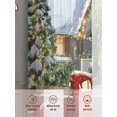thumbnail image 2 of Farmhouse Christmas Sheer Curtains 63 Inch Length 2 Panels Set, Semi Transparent Voile Rod Pocket Curtains for Living Dining Room Bedroom Drapes Xmas Tree Truck Snowflake Snowman, 2 of 8