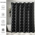 thumbnail image 5 of Black and White Shower Curtain Black Shower Curtain for Bathroom, Geometric Shower Curtain Set with Heavy Duty, Water Repellent Bathroom Curtain for Hotels Bathtubs, 72 x 72 inch, 5 of 6