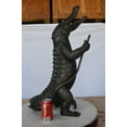 thumbnail image 3 of Nifao Alligator having fun bronze statue - fountain – Garden Water Feature Sculpture, 15"L x 15"W x 31"H, 3 of 10