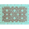 thumbnail image 1 of Ahgly Company Indoor Rectangle Oriental Light Blue Traditional Area Rugs, 2' x 3', 1 of 4