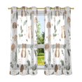 thumbnail image 6 of Yayeee Window Curtains Set of 2 for Living Room Light Filtering 63"x42", Mushroom Bear Flower, 6 of 7