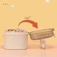thumbnail image 4 of Caja de almacenamiento de accesorios para el cabello Organizador de joyas con bandeja extraíble Contenedor para Blanco, 4 of 8