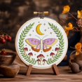 thumbnail image 3 of 4 Sheets 12Pcs Moth Water Soluble Embroidery Patterns 11.7x8.3Inch Star Moon Flower Moth Combo Stick and Stitch Embroidery Paper Stabilizer for Hand Sewing Lover Beginners, 3 of 8