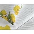 thumbnail image 4 of Ambesonne Yellow Flower Quilted Bedspread Set 3 Pcs, Yellow Tulips, Queen Size, Fern Green Mustard, 4 of 5