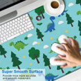 thumbnail image 2 of Long Mouse Pads for Desk,Light Blue Dinosaurs Forest Pattern Desk Mats on Top Of Desks, Desk Mouse Pad Extra Large with 3mm Non-Slip Base and Stitched Edge for Gaming,Office,Work,Home 47.3"x23.6", 2 of 6