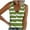 Green, variant on Womens Trendy Tank Top Sleeveless V Neck Snap Slim Fit Ribbed Knit Striped Summer Top Going Out Work