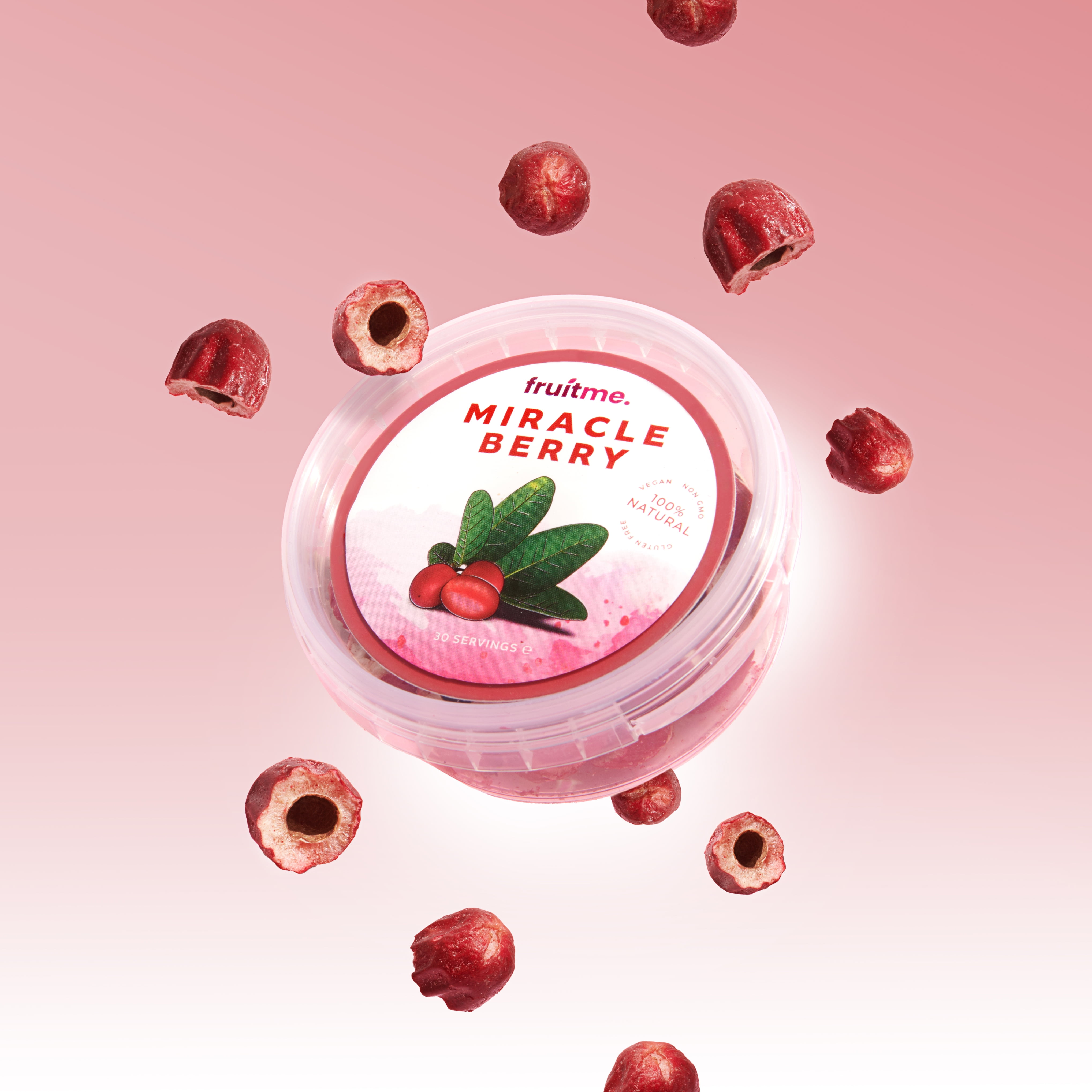 Miracle Berry Whole Fruit - 30 Gently Dried Miracle Fruit Seedless Halves