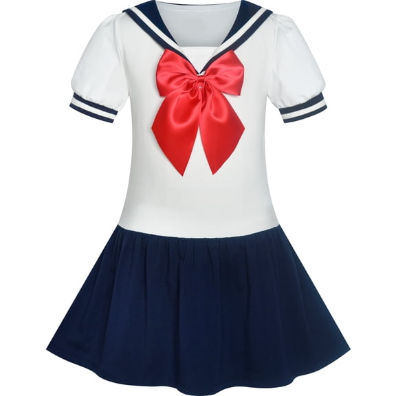 Sunny Fashion Girls Dress Sailor Cosplay School Uniform 6 Years