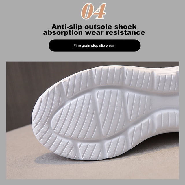 Zapatillas de deporte sin cordones mocasines cómodos zapatos transpirables para caminar antideslizantes para mujer