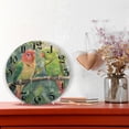 thumbnail image 2 of DEIARA Two Playful Parrots Burgundy Butterfly Wall Clock 10in Silent Mechanism Battery Operated Retro Style for Living Room Bedroom and Kitchen Gold Pointer, 2 of 10