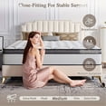 thumbnail image 4 of 12-Inch Queen Memory Foam Hybrid Mattress - Ergonomic Medium Firm Design with Pocketed Coils for Luxurious Comfort, Gray Quilted Cover, 4 of 5