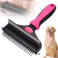 thumbnail image 2 of Undercoat Rake and Deshedding Tool for Dogs and Cats, Dematting Comb for Long Hair Pets, Grooming Brush to Clear Mats, Tangles, 2 of 9