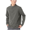 thumbnail image 2 of Donemore Men's Half-Zip Stand Collar Long Sleeve Sport Shirt Solid Color Breathable Outdoor Running Fitness Top Casual Stylish Versatile Men's Clothing, 2 of 6
