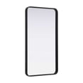 thumbnail image 4 of Elegant D?cor Contour Metal Rectangle Mirror 22x40 in Black, 4 of 9