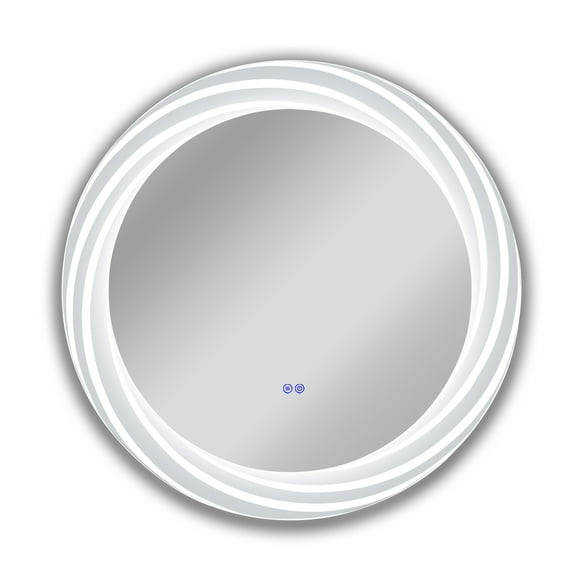 CHLOE Lighting LUMINOSITY Back Lit Round TouchScreen LED Mirror 3 Color Temperatures 3000K-6000K 30" Wide