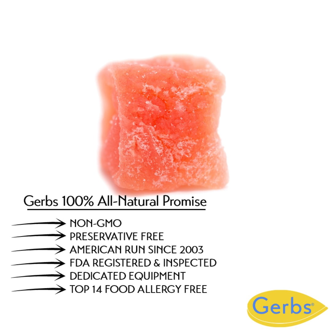 GERBS Dried Papaya Cubes 2 lb | Freshly Dehydrated Resealable Bulk Bag | Top Food Allergy Free | Sulfur Dioxide Free Diced Pieces | Gluten & Peanut Free