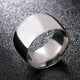 thumbnail image 3 of MANGOSKY-Anillo de titanio negro de 12mm de ancho para hombre y mujer, personalizado, grabado, 3 of 4